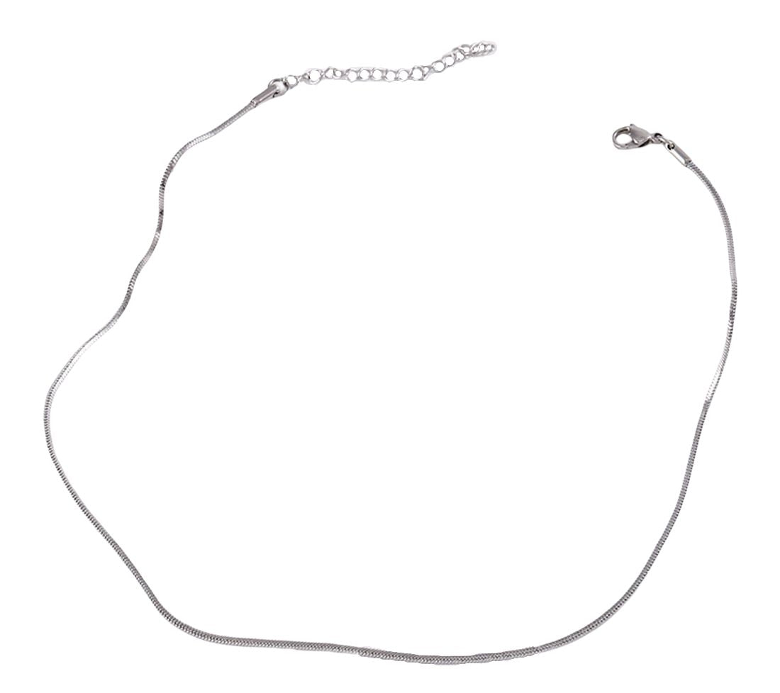 チェーンネックレス スネークチェーン 40cm 45cm アクセサリー シンプル シルバー40cm バリエーション画像