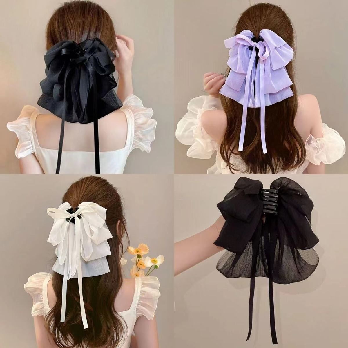 ヘアクリップ レディース ヘアアクセサリー 髪飾り 髪留め リボン 商品画像5