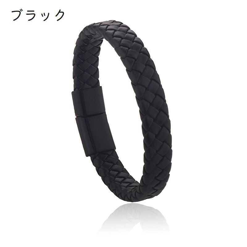 ブレスレット バングル メンズ アクセサリー 編み込み 縄 商品画像5
