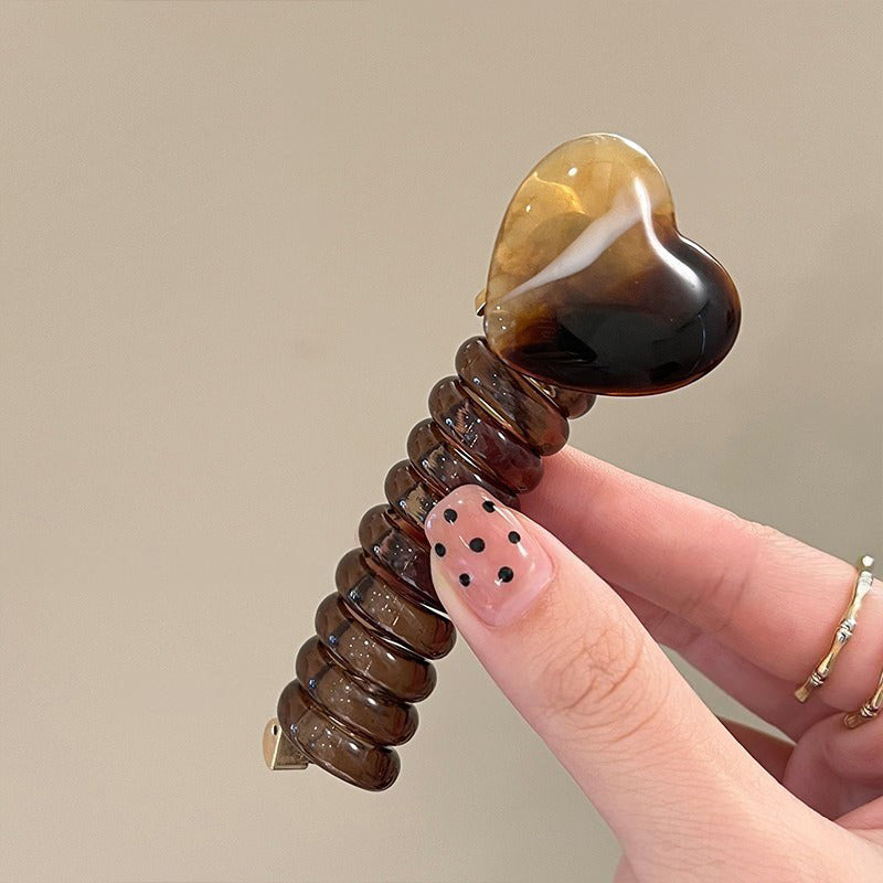 コイルポニー レディース 女性用 ヘアアクセサリー スパイラルポニー ハート 商品画像5
