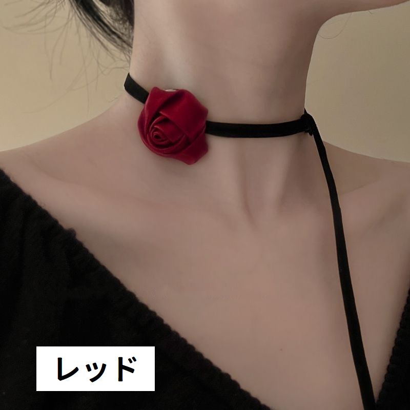 チョーカー 首飾り レディース 女性用 アクセサリー 薔薇 商品画像5