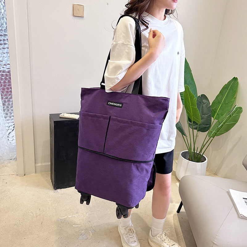 エコバッグ トートバッグ型 2way キャリーバッグ キャスター付き 折りたたみ 商品画像5