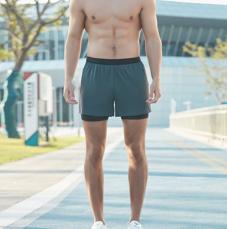 スポーツウェア ハーフパンツ ショートパンツ レギンス一体型 ポケット付き メンズ 商品画像5