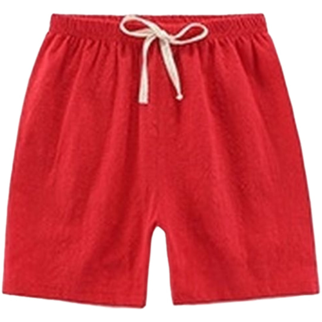 ショートパンツ キッズ ジュニア 子供服 暑さ対策 通年 レッド バリエーション画像