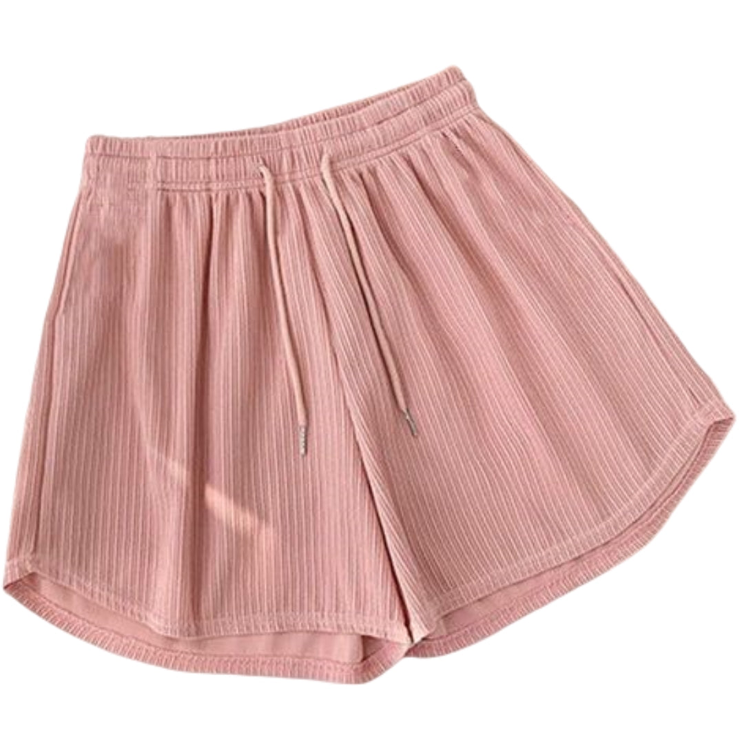 ショートパンツ ワイドパンツ 短パン レディース 大きいサイズ 普段着 ピンク バリエーション画像