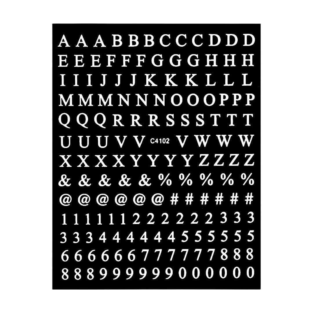 ネイルシール ネイルステッカー アルファベット イニシャル 大文字 記号 ホワイト バリエーション画像