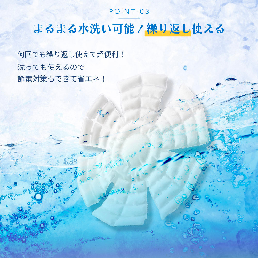 ひんやりクールパッド 帽子用 ヘルメット用 頭 冷却シート 28℃以下で自然凍結 商品画像5