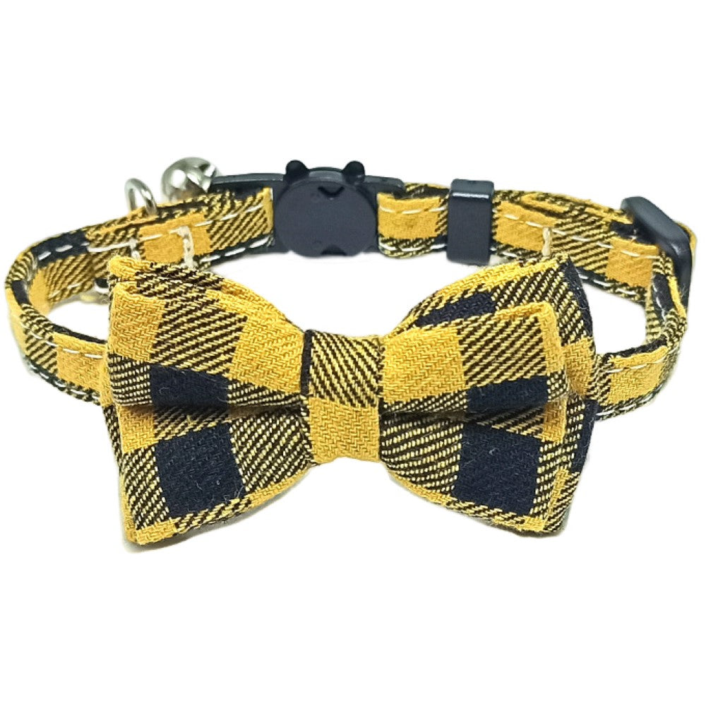 猫用首輪 カラー ペット用品 アクセサリー チョーカー 首飾り イエロー×ブラック バリエーション画像