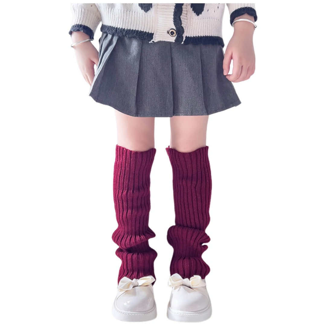 レッグウォーマー ルーズソックス 40cm キッズ 子供用 子ども ワイン バリエーション画像