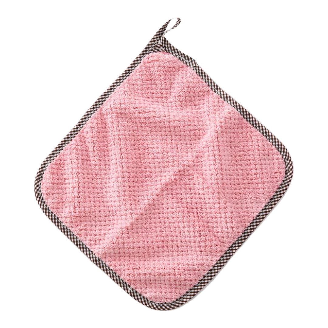 キッチンタオル ふきん キッチン 同色3枚セット クロス 布巾 ピンク【3枚セット】 バリエーション画像