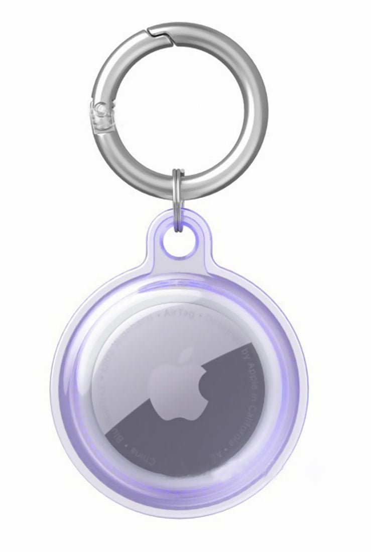 AirTag用保護ケース AirTag用カバー キーリング付き キーホルダー 防水 クリアカラー クリアパープル バリエーション画像