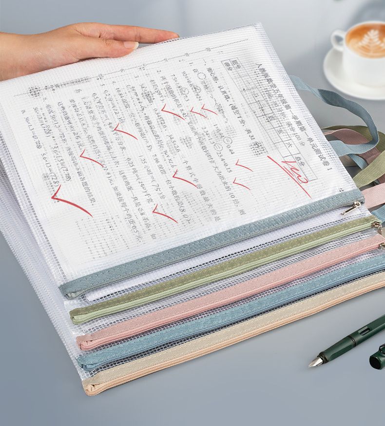 ファイル袋 ファイルバッグ A4サイズ 持ち手付き ジッパー式 ファスナー式 商品画像5