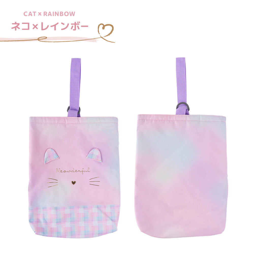 Coboca+ 抗菌防臭シューズバッグ ネコミミ 猫耳 ハートチャーム キーホルダー 商品画像5