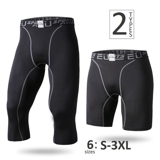 メンズ スポーツインナー スポーツタイツ パンツ ボトムス 5分丈 商品画像