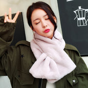 マフラー レディース プレゼント かわいい おしゃれ 女の子 キッズ クリスマスプレゼント クロス結び 色 コーデ スカーフ 誕生日プレゼント 単色 ふわふわ 冬 もこもこ もふもふ ギフト 女性 女子 ポアマフラー