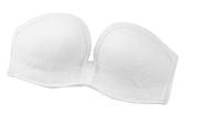 ストレップレスブラジャー チューブトップブラジャー 3/4カップブラジャー オフショルダーブラ レースブラ 女性下着 インナー 単品 肩だし 黒 肌色 女性用 婦人用