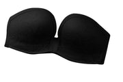 ストレップレスブラジャー チューブトップブラジャー 3/4カップブラジャー オフショルダーブラ レースブラ 女性下着 インナー 単品 肩だし 黒 肌色 女性用 婦人用