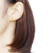 スタッドピアス 片耳用 1個 星型 スターモチーフ 星ピアス スターピアス アクセサリー デザイン レディース 女性用 おしゃれ かわいい 綺麗 ワンポイント 華やか