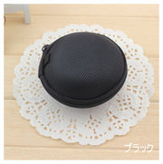 イヤホンケース イヤフォンケース コインケース 小物入れ 小銭入れ 充電コード入れ 収納用品 スマホアクセサリー マカロン風 丸型 コンパクト マルチケース スマートフォン ケイタイ 携帯 可愛い カラバリ豊富
