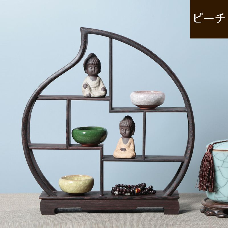 飾り棚 おしゃれ アジアン 伝統的 小物 陶器 商品画像2