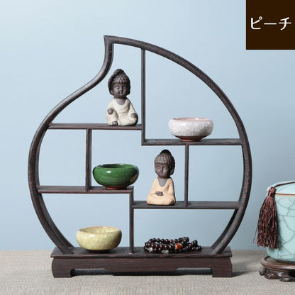 飾り棚 おしゃれ アジアン 伝統的 小物 陶器 商品画像2