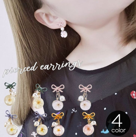スタッドピアス レディース 女性用 アクセサリー 揺れる フェイクパール 商品画像