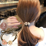ヘアゴム レディース 女性用 ヘアアクセサリー ヘアポニー 髪ゴム 髪留め パール風 飾り付き モチーフ おしゃれ かわいい ヘアアレンジ ポニーテール 通勤 通学 普段使い デイリー オフィス 大人 ホワイト ピンク ネイビー 白