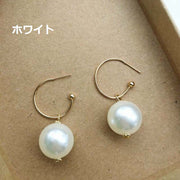 フープピアス アクセサリー レディース 女性 パール調 フェイクパール サークル 上品 おしゃれ 結婚式 パーティー お出かけ