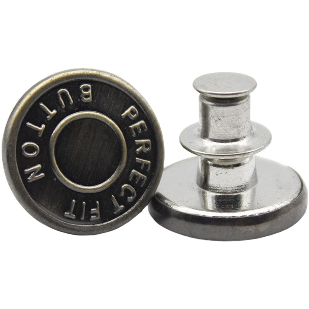 デニムボタン タックボタン 2個セット 金属製 17mm ジーンズボタン 3 バリエーション画像