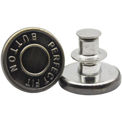 デニムボタン タックボタン 2個セット 金属製 17mm ジーンズボタン 3 バリエーション画像