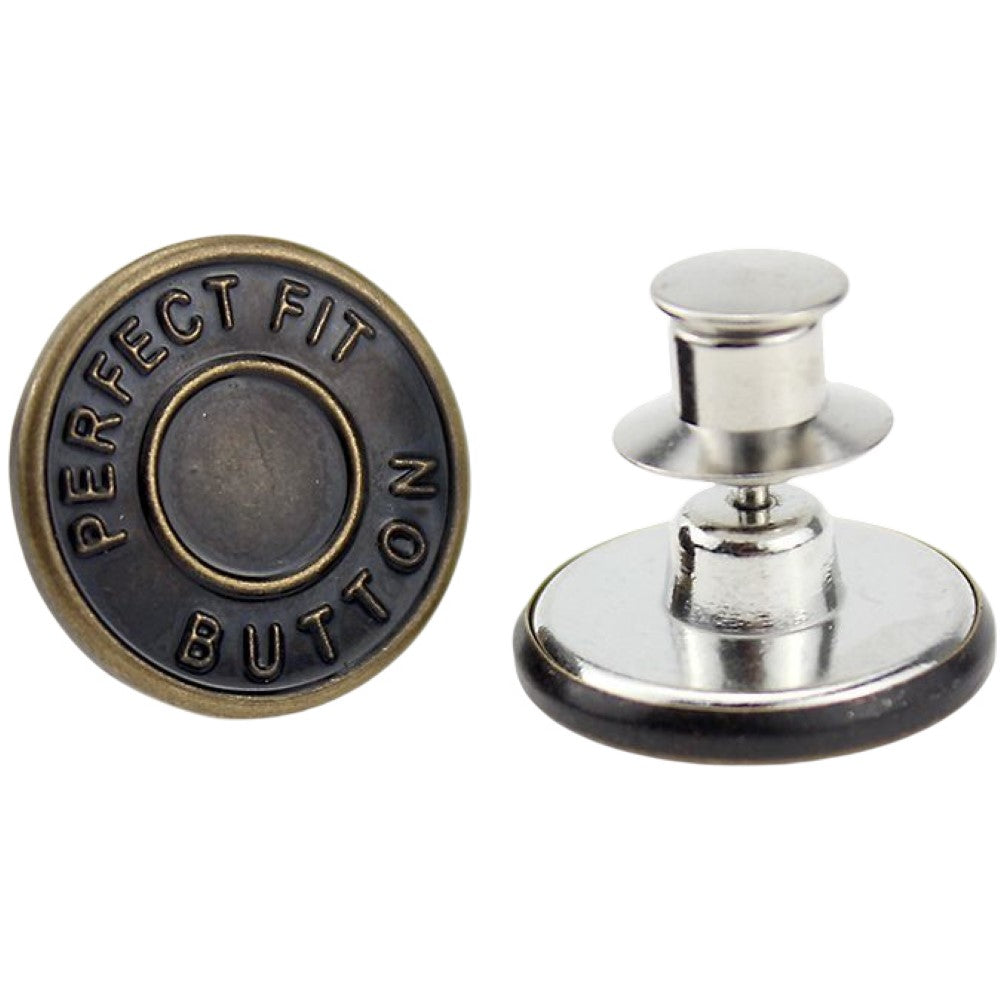 デニムボタン タックボタン 2個セット 金属製 17mm ジーンズボタン 4 バリエーション画像