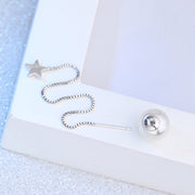 アメリカンピアス レディース アクセサリー ロング スター イミテーションパール 揺れる おしゃれ かわいい プレゼント ギフト