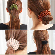 ヘアクリップ ポニーリング レディース ヘアアクセサリー 髪留め 髪飾り まとめ髪 ヘアアレンジ ベロア調 女性用 婦人用 可愛い おしゃれ ポニーテール お団子 ロングヘア