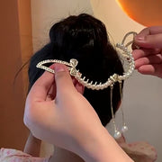 ヘアクリップ テールクリップ キッズ ジュニア ヘアアクセサリー 女の子 女児 子ども 子供 ポニーテール まとめ髪 おだんご 髪飾り ヘアアレンジ ネコ ラインストーン 揺れる