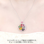 ペンダントトップ ペンダントヘッド チャーム トップのみ レディース 女性 アクセサリー カラーストーン カラフル 円形 ラインストーン キラキラ 可愛い おしゃれ ファッション小物 婦人用 プレゼント ギフト