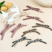ヘアクリップ クチバシクリップ 2個セット リボン ヘアアクセサリー レディース 女性用 髪飾り 髪留め まとめ髪 ヘアアレンジ かわいい おしゃれ デイリー お出かけ 普段使い ファッション小物