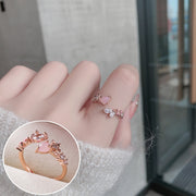 指輪 ファッションリング オープンリング レディース アクセサリー ビジュー ラインストーン キラキラ ハート 華奢 2連風 重ね付け風 カジュアル シンプル プレゼント ギフト 贈り物 お祝い 記念日 誕生日 デート 女子会 パーティー 入学 卒業 お呼ばれ お出かけ デイリー 普段使い かわいい おしゃれ フェミニン 上品 小物 デザイン豊富 カラーストーン風 女性
