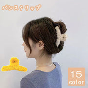 バンスクリップ ヘアクリップ レディース 女性 ヘアアクセサリー もこもこ ふさふさ 髪留め まとめ髪 髪飾り ヘアアレンジ