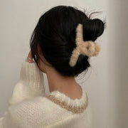 バンスクリップ ヘアクリップ レディース 女性 ヘアアクセサリー もこもこ ふさふさ 髪留め まとめ髪 髪飾り ヘアアレンジ