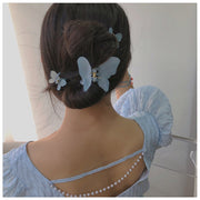 ヘアクリップ バンスクリップ 3個セット 大中小 ヘアアクセサリー レディース 女性 髪留め 髪飾り 蝶 バタフライ 可愛い かわいい ヘアアレンジ おしゃれ 可愛い お出かけ 普段使い プレゼント 贈り物 ギフト