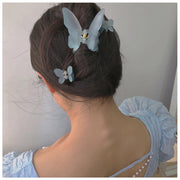 ヘアクリップ バンスクリップ 3個セット 大中小 ヘアアクセサリー レディース 女性 髪留め 髪飾り 蝶 バタフライ 可愛い かわいい ヘアアレンジ おしゃれ 可愛い お出かけ 普段使い プレゼント 贈り物 ギフト