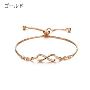 ブレスレット レディース 女性用 腕輪 スライド式 サイズ調節可 無限大 チェーン おしゃれ かわいい シンプル フェミニン 大人上品 きれいめ ギフト プレゼント 贈り物 普段使い オフィス お出かけ カジュアル デイリー 婦人用