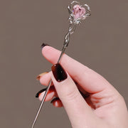 かんざし 簪 レディース ヘアアクセサリー 髪留め 髪飾り ハート ビジュー リボン 1本挿し 和装 着物 浴衣 袴 まとめ髪 ヘアアレンジ おしゃれ 可愛い 女性 シルバーカラー
