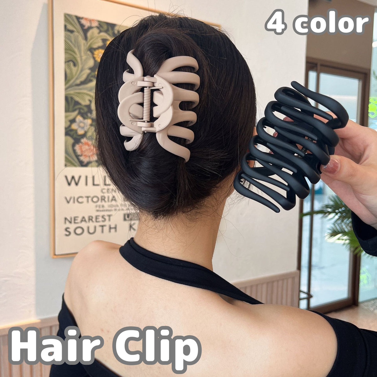 バンスクリップ ヘアクリップ レディース 女性 ヘアアクセサリー 幅広 まとめ髪 髪飾り マットカラー ヘアアレンジ シンプル 上品 エレガント おしゃれ かわいい