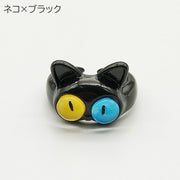 指輪 オープンリング レディース アクセサリー 目玉 動物 ウサギ ネコ モンスター かわいい ユニーク プレゼント ギフト 贈り物