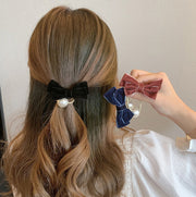ヘアゴム 髪ゴム レディース 女の子 ヘアアクセサリー リボン フェイクパール 髪飾り 髪留め まとめ髪 ヘアアレンジ かわいい おしゃれ