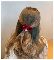ヘアゴム 髪ゴム レディース 女の子 ヘアアクセサリー リボン フェイクパール 髪飾り 髪留め まとめ髪 ヘアアレンジ かわいい おしゃれ