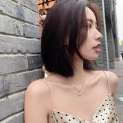 ネックレス ペンダント レディース アクセサリー 2連 重ね付け風 チェーン パール調 華奢 細身 円形 ラウンド サークル カジュアル フォーマル プレゼント ギフト 贈り物 お祝い 記念日 誕生日 デート 女子会 パーティー お呼ばれ お出かけ デイリー 普段使い かわいい おしゃれ OL オフィス フェミニン エレガント 上品 シンプル