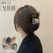 ヘアクリップ バンスクリップ レディース 女性 ヘアアクセサリー 模様 ドット グラデーションカラー 髪留め 髪飾り まとめ髪 ヘアアレンジ 簡単 ハーフサイズ 小さめ かわいい 華やか シンプル キュート お出かけ 通勤 オフィス 黒 ピンク 白 紫