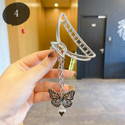 バンスクリップ ヘアクリップ 髪留め レディース 女性 ヘアアクセサリー ファッション雑貨 チャーム フェイクパール チェーン 華やか おしゃれ かわいい キュート ガーリー フェミニン フォーマル